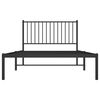 vidaXL Bettgestell mit Kopfteil Metall Schwarz 107x203 cm