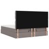 vidaXL Ottoman-Bett mit Matratze Taupe 160x200 cm Stoff
