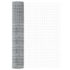 vidaXL Zaun mit Pfosten Silber 1,6 x 10 m Stahl und PVC