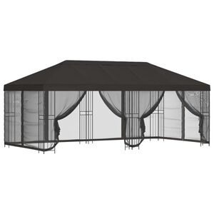 vidaXL 6 x 3 m Anthrazit Polyester und Stahl 190