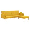 vidaXL Schlafsofa 2-Sitzer mit Fu&szlig;hocker Gelb Stoff