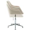vidaXL Esszimmerstuhl Drehbar Creme Stoff