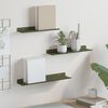 vidaXL Schwebendes Regal 3 pcs Olive Gr&uuml;n 40 x 9 x 2,5 cm Stahl