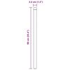 vidaXL Zaunpfosten 2 pcs Silber 90 cm Pulverbeschichteter Stahl