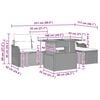 vidaXL Garten-Sofa-Set mit Speicher 6 pcs Beige Poly Rattan