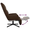 vidaXL Relaxsessel mit Fu&szlig;teil Braun Kunstleder