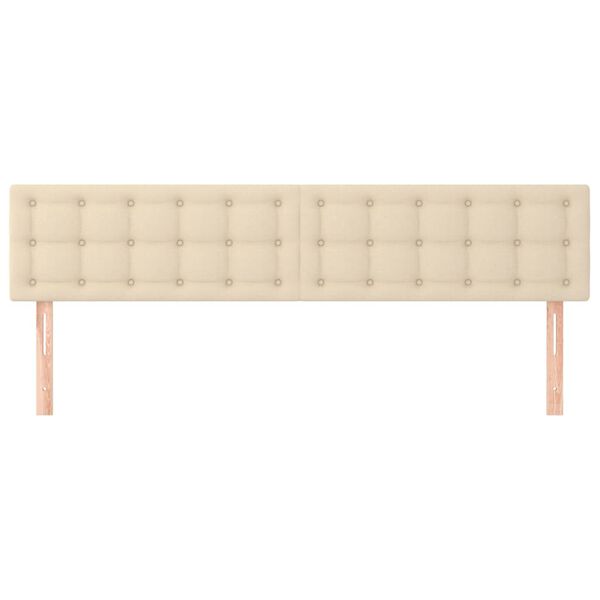 vidaXL Kopfteile 2 Stk. Creme 80x5x78/88 cm Stoff