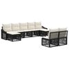 vidaXL Gartensofa-set 9 stk. Schwarz Poly-Rattan