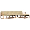 vidaXL Outdoor-Sofagarnitur 5 stk. Natur und Beige