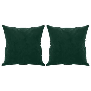 vidaXL Zierkissen 2 Stk. Dunkelgr&uuml;n 40x40 cm Samt