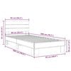 vidaXL Bettgestell Braun Eichen-Optik 90x200 cm Holzwerkstoff Metall