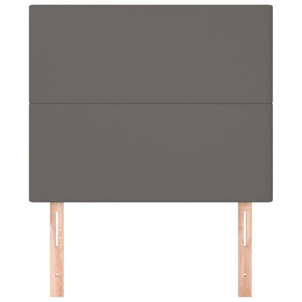 vidaXL Kopfteil Grau 100x5x118/128 cm Kunstleder