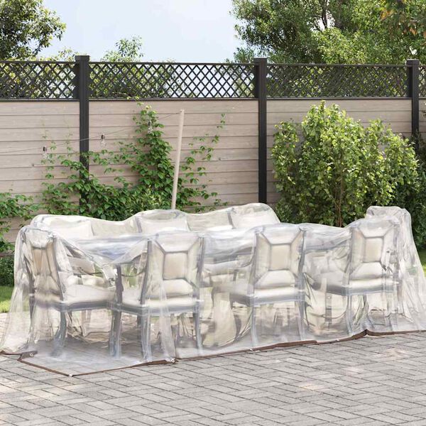 vidaXL Transparente Plane mit Ösen 2x8 m Polyethylen