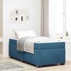vidaXL Bettrahmen mit Matratze Dunkelblau 90 x 200 cm Stoff