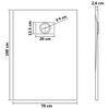 vidaXL Duschwanne SMC Grau 100x70 cm