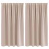 vidaXL Verdunkelungsvorh&auml;nge Taupe Polyester