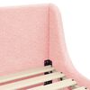 vidaXL Kinderbettgestell mit Kopfteil Rosa 80 x 160 cm Schafstoff