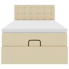 vidaXL Ottoman-Bett mit Matratze Creme 80x200 cm Stoff