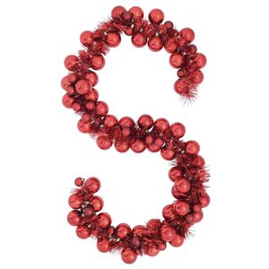 vidaXL Weihnachtskugelgirlande Rot 186 cm Polystyrol