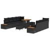 vidaXL Gartensofa-set 11 pcs Schwarz Poly-Rattan