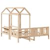 vidaXL Tagesbett und Bank mit Dach 90x190 cm Kiefernholz