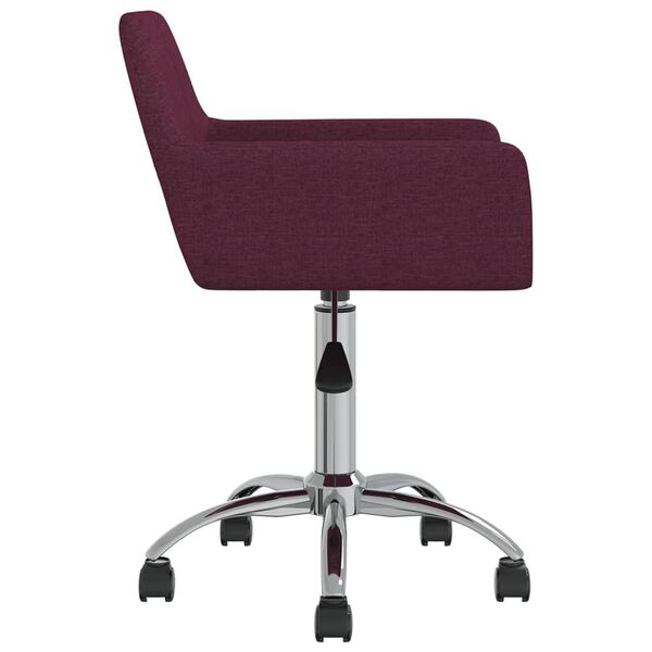 vidaXL Esszimmerst&uuml;hle 6 Stk. Drehbar Lila Stoff