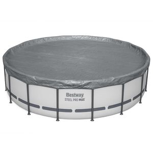 Bestway Poolabdeckung &Oslash;6,71 m Rund Polyester Grau