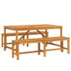 vidaXL Garten Essgruppe 3 Stk. Braun Massivholz Akazie