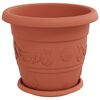 vidaXL Blument&ouml;pfe 6 pcs Ziegelrot &Oslash; 26 x 21,5 cm Kunststoff