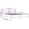 vidaXL Bettgestell R&auml;uchereiche 150x200 cm Holzwerkstoff und Metall