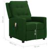 vidaXL Massagesessel Dunkelgr&uuml;n Stoff