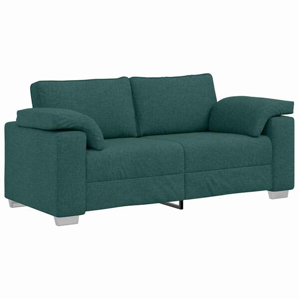 vidaXL Sofa 140cm Dunkelgr&uuml;n Stoff