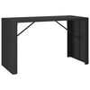 vidaXL 9-tlg. Gartenbar-Set mit Kissen Schwarz Poly Rattan