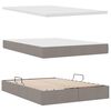 vidaXL Aufbewahrungsbett mit Matratze Taupe 140 x 190 cm Polyester
