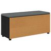 vidaXL Flurbank mit Kissen mit Regal Schwarze Eiche 100 x 38 x 46 cm
