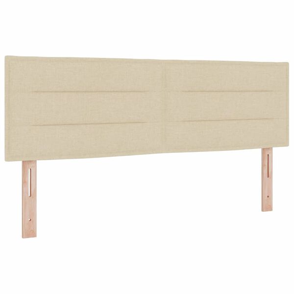 vidaXL Kopfteil mit Kopfteil Creme 144 cm Kunstleder