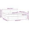 vidaXL Boxspringbett mit Matratze & LED Wei&szlig; 200x200 cm Kunstleder