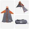 vidaXL 2-in-1 Regenponcho mit Kapuze Grau und Orange