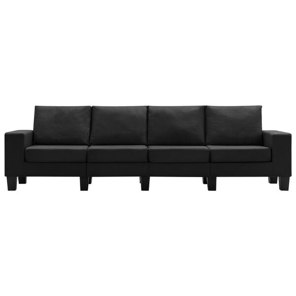 vidaXL 4-Sitzer-Sofa Schwarz Stoff