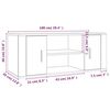 vidaXL TV-Schrank Hochglanz-Wei&szlig; 100x35x40 cm Holzwerkstoff