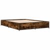 vidaXL Bettgestell R&auml;uchereiche 135x190 cm Holzwerkstoff und Metall