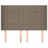 vidaXL Kopfteil mit Ohren Taupe 147x16x118/128 cm Stoff