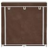 vidaXL Stoff Schuhschrank mit Abdeckung 115 x 28 x 110 cm Braun