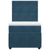 vidaXL Boxspringbett mit Matratze Blau 90x200 cm Samt