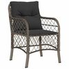 vidaXL Garten Essgruppe mit Kissen 7 pcs Grau Poly-Rattan