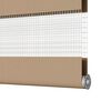 vidaXL Doppelrollo Sandbraun 125x100 cm Stoffbreite 120,9 cm Polyester