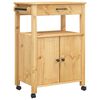 vidaXL K&uuml;chenwagen MONZA 60x40x88,5 cm Massivholz Kiefer