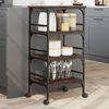 vidaXL K&uuml;chenwagen Braun Eichen-Optik 45x35x89,5 cm Holzwerkstoff