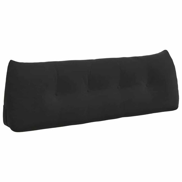 vidaXL R&uuml;ckenkissen Schwarz 140 x 24 x 50 cm Samt
