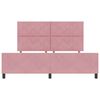 vidaXL Boxspringbett mit Kopfteil Rosa 180 x 200 cm Samt